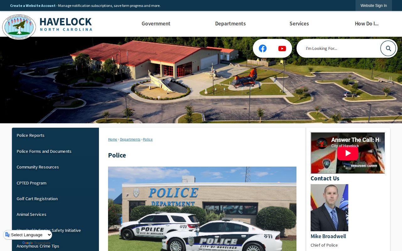 Havelock Police Department official source