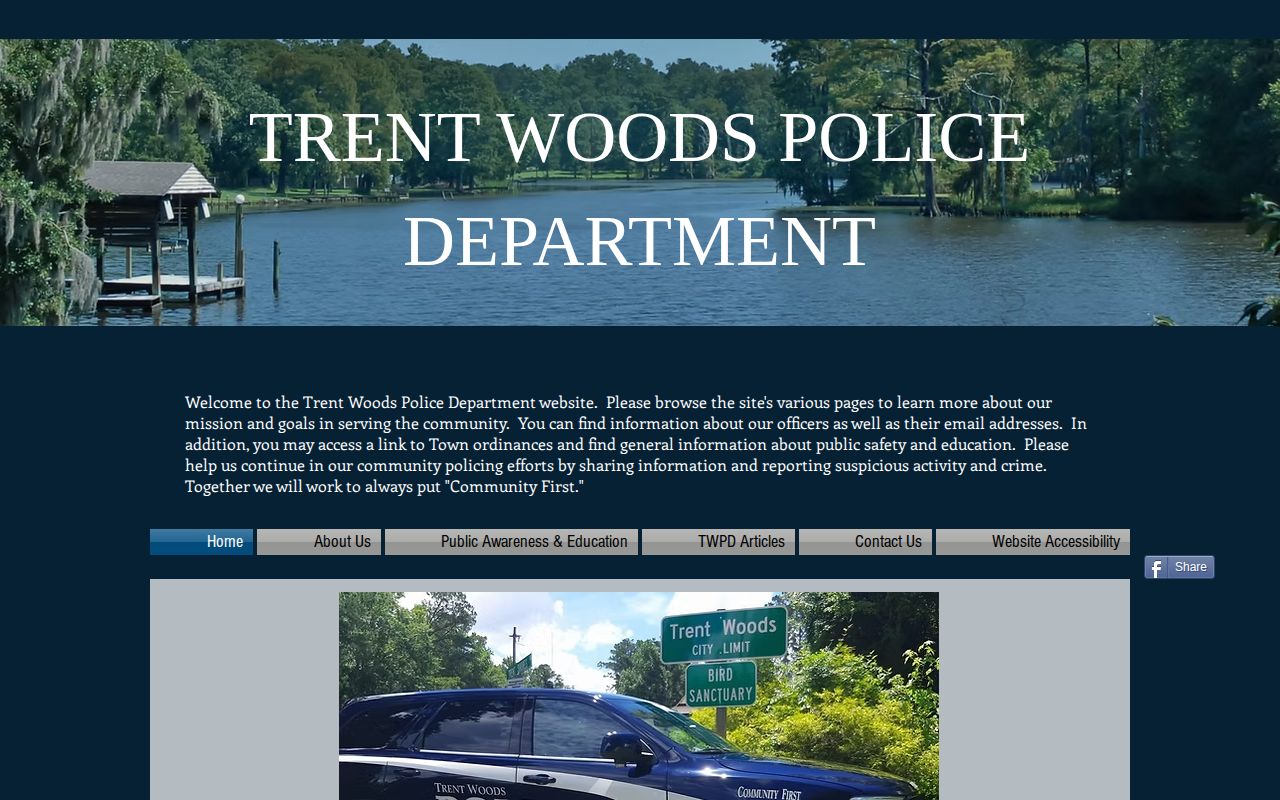 Trent Woods Police Department official source